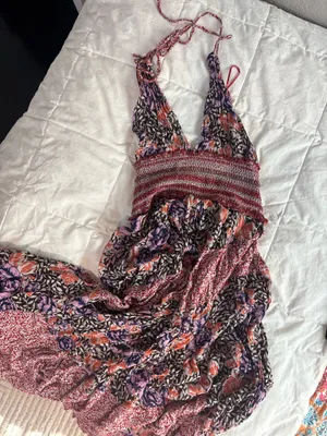 Free people’s Intimately Floral Print Gabriella halter midi dress thumbnail 3