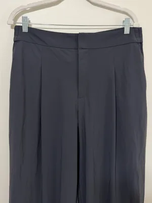 Athleta Pinnacle High Rise Trouser Size 14 Wide Leg Gray Pants Stretch thumbnail 4