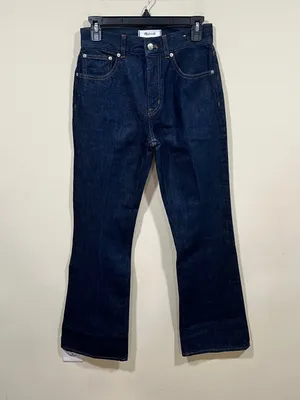 NWT Madewell The Vintage Flare Jean size 25 denim blue dark high rise thumbnail 8