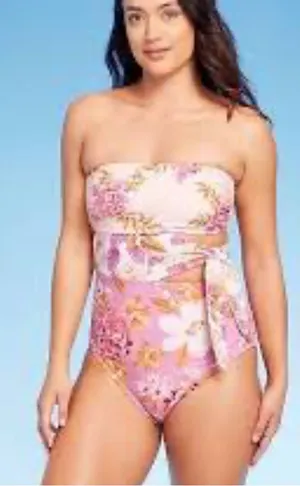Kona sol floral one piece size medium. thumbnail 1