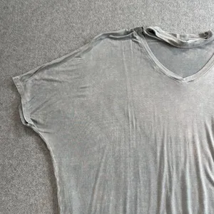Jodifl Cutout Choker Tee Shirt Women Medium Gray High Low Dolman Sleeve Distress thumbnail 2