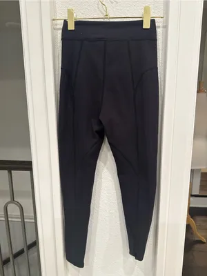 For Love & Lemons Ribbed Black High Rise Contour Leggings XS thumbnail 4