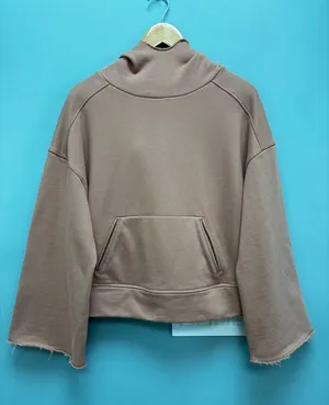 Alo Yoga Low Key Hoodie with Flare Sleeves in Mauve S thumbnail 1