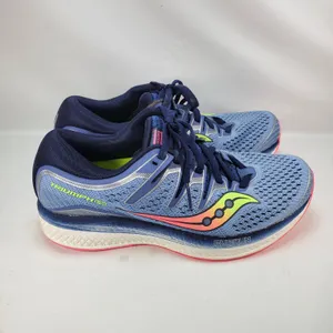 Saucony Triumph ISO 5 Running Shoes Womens 8.5 Blue Navy Coral EVERUN S10462-1 thumbnail 3