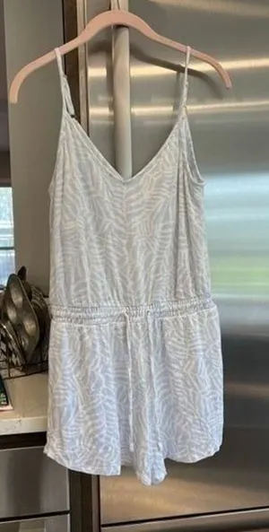 Soma pajamas small l jumpsuit‎ romper modal blend gray soft cute thumbnail 1