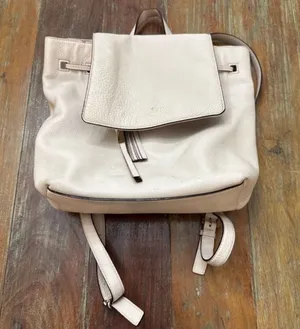 Kate Spade Beige Leather Backpack Purse thumbnail 1