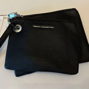NWT French Connection Lara pebble double slim‎ pouches wristlet thumbnail 2