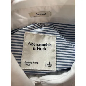 Abercrombie & Fitch Blue Seersucker Striped Long Sleeve Button Down Shirt Top S thumbnail 3