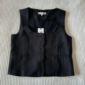 WeWoreWhat Black Vest Top thumbnail 1