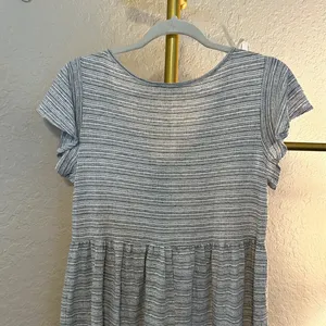 See you Monday grey and white Flowy dress k thumbnail 5