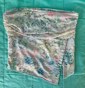 Asymmetric Tube Top Floral thumbnail 1