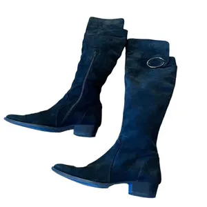 Accessoire diffusion suede point toe over knee boots size 7 Black thumbnail 10