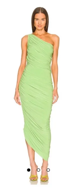 Norma Kamali Diana gown in green thumbnail 1