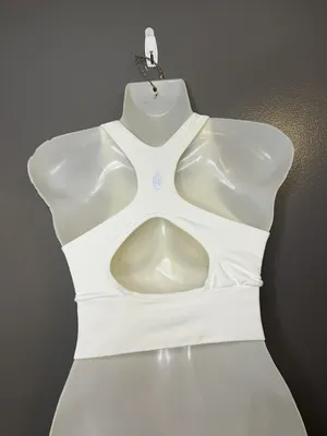 FP Movement Sports Bra Womens XS/S White Racerback Keyhole Crop Knit Stretch thumbnail 4