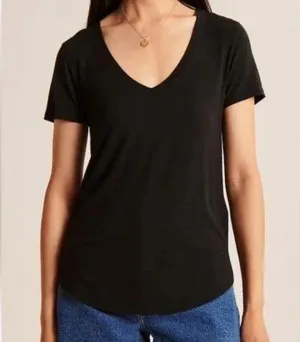 Abercrombie V-Neck Drapey Legging Tee thumbnail 1