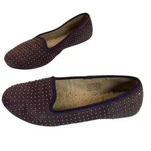 UGG Australia Purple Suede Studded Sheepskin Flats Women’s 6.5 Slip On Loafers thumbnail 3