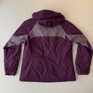 Columbia Interchange Jacket Womens Large Purple Hooded 3-in-1 Ski Hiking Shell thumbnail 3