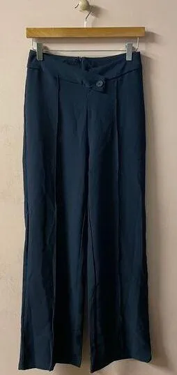 SHEIN Navy Blue Straight Leg Pants Size M EUC thumbnail 1