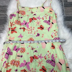Lilly Pulitzer Vintage White Label Demi Dress Bonjour Palm Green Butterfly Print thumbnail 7