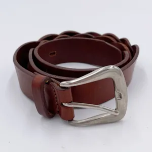 Vintage Y2K The Limited Too Deep Brown Leather Braided Belt Size Small Western thumbnail 5