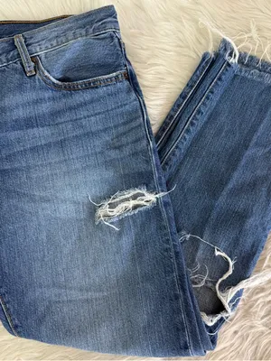 Levi’s 501 CT Jeans Size 28 Distressed Raw Hem Cropped Tapered Denim thumbnail 5