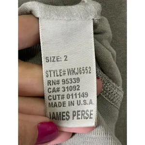 James Perse V Neck Long Sleeve Sweatshirt Dress Tunic Made in USA Size 2 Medium thumbnail 7