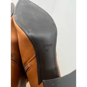 Marc Fisher Retta Cognac Leather Pointed Toe Side Zip Block Heel Booties 9 thumbnail 12