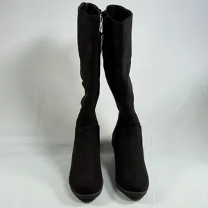 Aerosoles‎ Size-7.5M Women's Binocular Shearling Tall Boots Faux Suede Black thumbnail 7