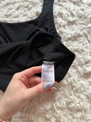 SheIn Black Tank Top with Twist Detail thumbnail 3
