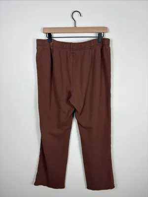 Aerie Straight Leg Sweatpants Brown Women’s Size Large Cotton Terry Relaxed thumbnail 6