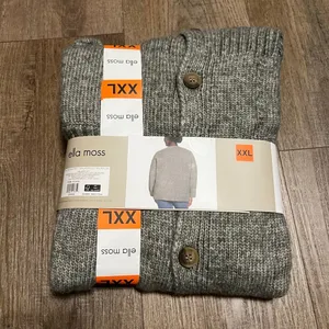 NWT ELLA MOSS Cardigan‎ Sweater XXL Green Buttons Pockets V-neck Soft Cozy Layer thumbnail 6