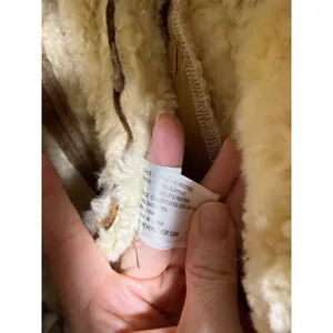JLO Faux Suede Penny Lane Shearling Jacket‎ Brown M 70's Boho Almost Famous thumbnail 4