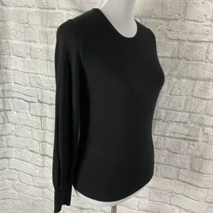 women M Crewneck Longsleeve classic sweater black thumbnail 4