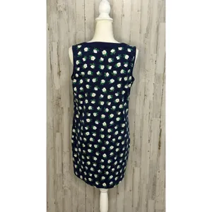 Draper James x Lands' End‎ Blue Floral Shift Dress Petites Size Medium thumbnail 4
