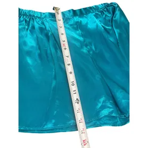 Victoria’s Secret Satin Pajama Set L Gold Label Teal Button Top & Shorts 90s VTG thumbnail 13