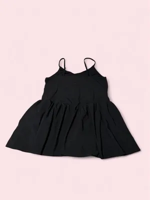 JoyLab Active Wear Black Spaghetti-Strap Mini Dress with hidden shorts thumbnail 2