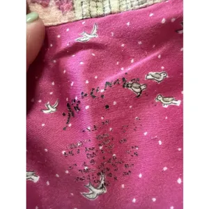 Nick & Nora Flannel Pajama Top Shirt Winter In Paris Pink Poodles Sz M Top‎ Only thumbnail 3