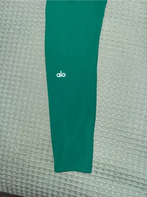 Alo Yoga Ribbed High-Waist 7/8 Blissful Leggings XS thumbnail 5