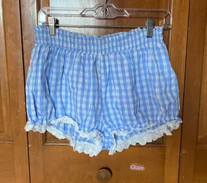 Cider Gingham Bloomer Shorts Blue  thumbnail 1