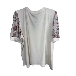 Maurices Women XXL Cream Top‎ Puff Sleeve Floral Boho Blouse thumbnail 6