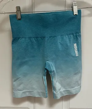 Gymshark ombré blue compression‎ biker shorts size small thumbnail 1