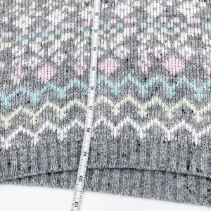 Vintage 80s 90s Croquet Club Women's Soft Pastel Grey Acrylic Knit Sweater Ski thumbnail 10