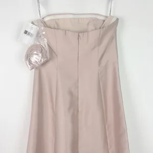 NWT Alfred Sung Strapless Satin A-Line Gown in Cameo Dress D764 Size 4 NEW thumbnail 8