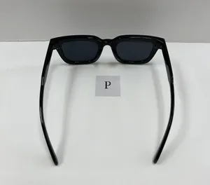Black Square Sunglasses / Large Black Sunglasses thumbnail 4