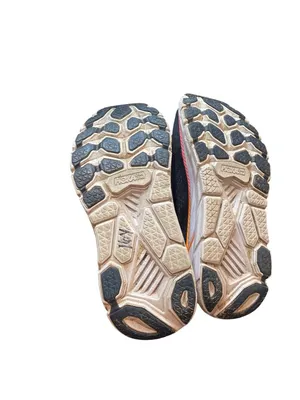 Hoka One Clifton 7 wms blue orange walking running sneakers sz 8.5D SKU 10-351 thumbnail 5