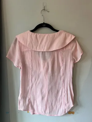 Maeve Anthropologie Blouse Light Pink thumbnail 2