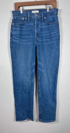 Madewell Perfect Vintage Straight Jean Women 29 Blue High Rise Classic Denim thumbnail 1