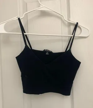 Timing Black Crop Top thumbnail 3