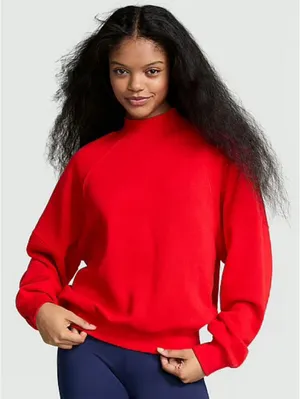 Pink Campus Fleece™ Mock-Neck Sweatshirt thumbnail 1