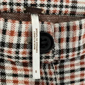 Free People Orange and Black Plaid Skinny Pants thumbnail 2